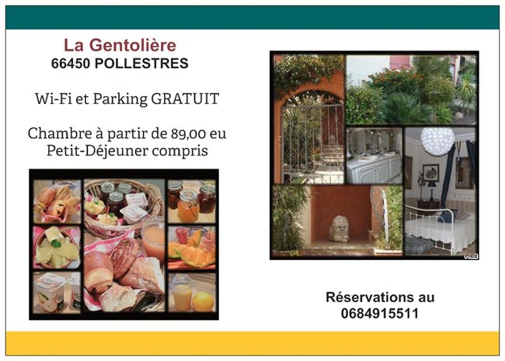 לינה וארוחת בוקר Pollestres La Gentoliere מראה חיצוני תמונה